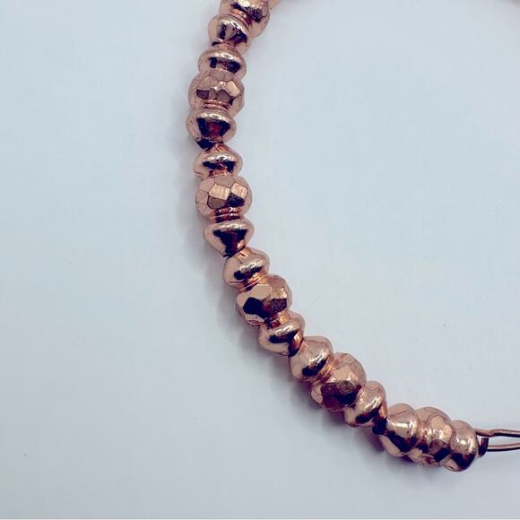 Alex and Ani Rose Gold Beaded Charm Bracelet adjustable Bangle boho energy - Picture 2 of 8